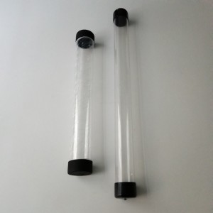 Suministros de tapete de juego transparente con tubo de almacenamiento de tapete negro