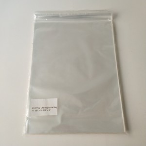 Crystal Clear 2mil Poly Resealable Life Magazine Bags