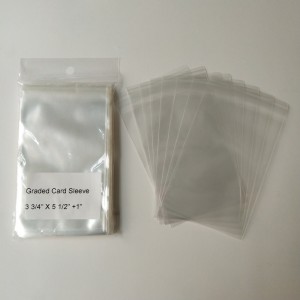 Mangas de tarjeta graduadas de polipropileno de plástico transparente de 2 mil