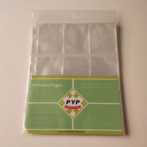 9 Pocket Poly Gaming Card Holder Protectores de página Hoja de carpeta de plástico